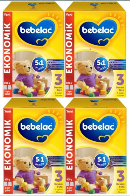 3 Bebek Devam Sütü 800 gr 9-12 Ay X 4 Adet
