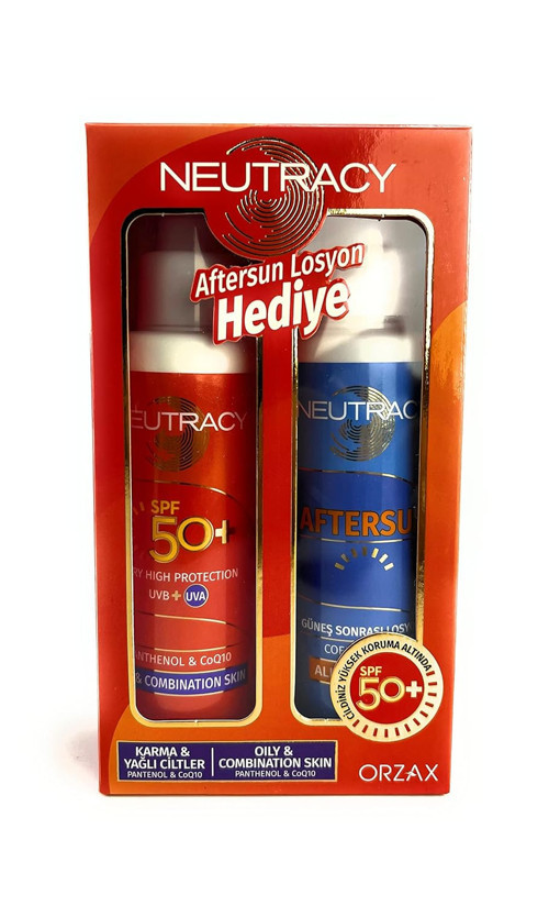 Orzax Neutracy Koruyucu Set Karma & Yağlı Ciltler İçin - Kremi SPF50+ 150 ml + After