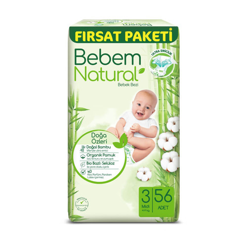 Bebek Bezi 3 Beden Fırsat Paketi 56 Adet