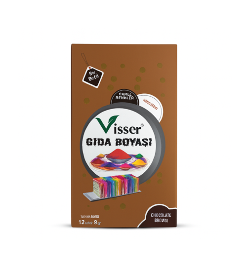 Visser Toz Gıda Boyası 9 Gr Kahverengi Msy-0126 (12 Li Paket)