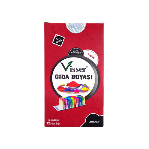 Visser Toz Gıda Boyası 9 Gr Vişne (12 Li Paket) Msy-0119