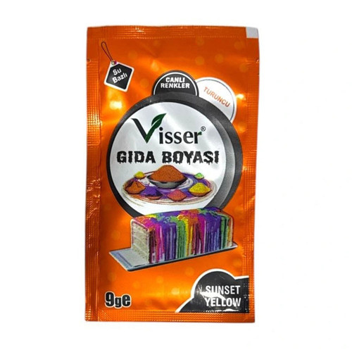 Visser Toz Gıda Boyası 9 Gr Turuncu (12 Li Paket)