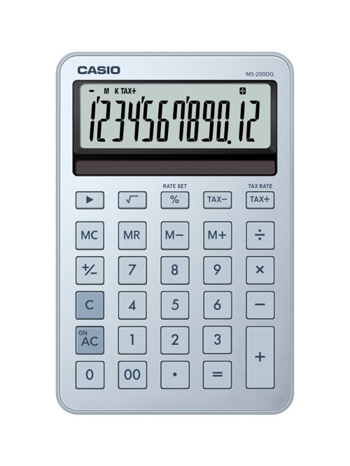 Ms-200Dq-Bu 12 Hane Buz Mavisi Masa Üstü Hesap Makinesi