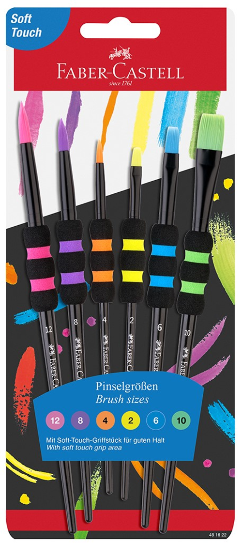 Faber-Castell Fırça Seti 6 Lı Blister Soft Touch Set 5600481622000