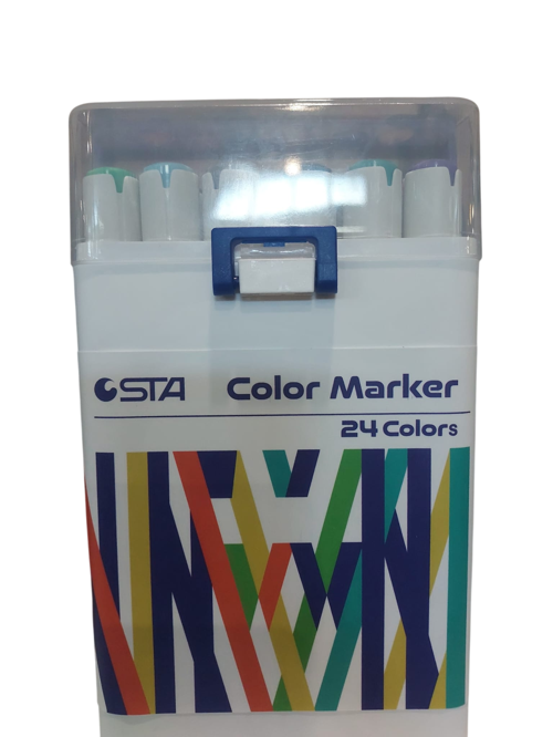 Çift Uçlu Alkol Bazlı Marker Kalem Çift Uçlu 1-7 Mm 24 Renk -910324