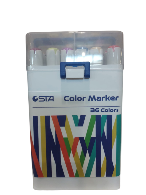 Çift Uçlu Alkol Bazlı Marker Kalem Çift Uçlu 1-7 Mm36 Renk -910336
