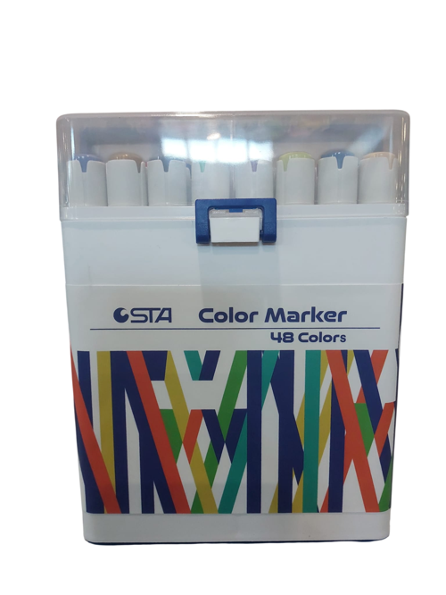 Çift Uçlu Alkol Bazlı Marker Kalem Çift Uçlu 1-7 Mm 48 Renk -910348