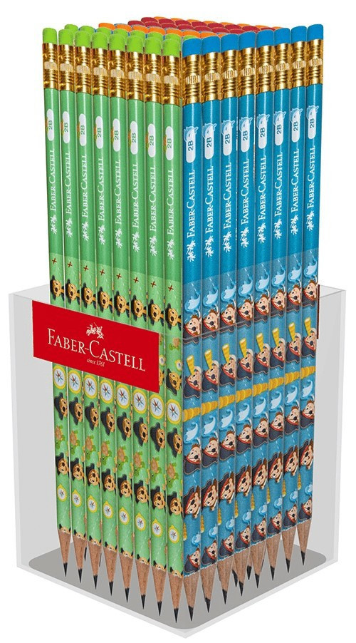 Faber-Castell Kurşun Kalem Pirates Silgili 2B (72 Li Paket)