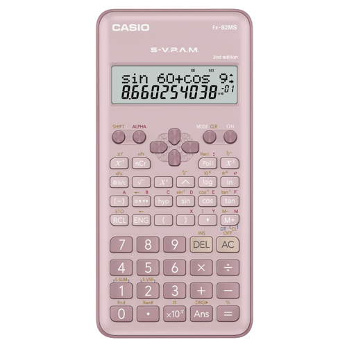 Fx-82Ms-2-Pk-W-Dtf Versiyon Bilimsel Pembe Fonksiyonlu Hesap Makinesi