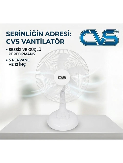 DN 91059 12''ınc Masaüstü Vantilatör Beyaz