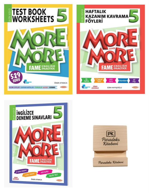 Kurmay 5. Sınıf More and More Test Book KKF ve İngilizce Deneme Sınavları 3lü Set + Telefon Standı