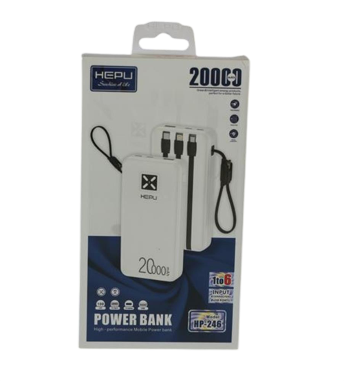 Hp-246 20.000Mah Type-C Lightining Usb Powerbank Led Gösterge