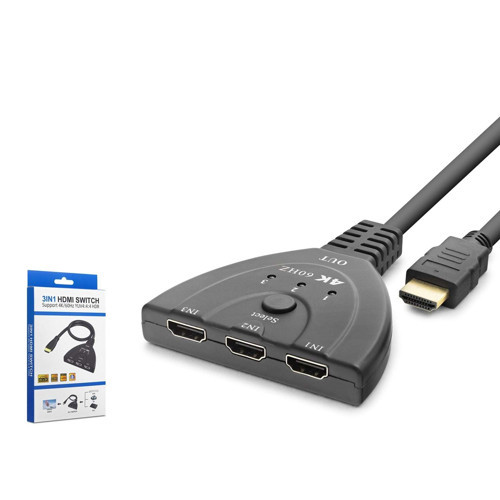 Hdx7870 Hdmi Switch 4K 60 Hz Hdr 3 In 1 Out - Siyah