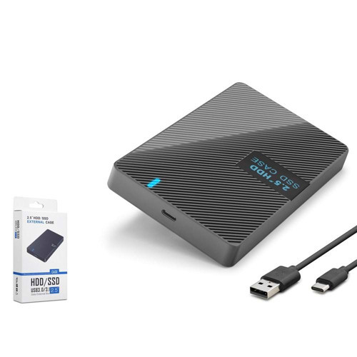Hdx1793 2.5 İnç Sata Hdd-Ssd Harici Disk Kutusu Usb 3.0 Type-C - Siyah