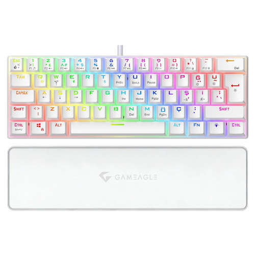 Ge2021 Helıos Rgb Kablolu Tr Layout Mekanik Beyaz Oyuncu Klavyesi