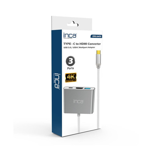 Itpc-04Tx Type-C Hub Hdmı 4K@30Hz Usb3.0+Pd100W Akım Ve Voltaj Korumalı Alüminyum Çoklayıcı