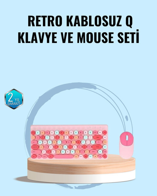 Bluetooth Klavye ve Mouse Kombinasyonu – USB Alıcılı, Çift Modlu ve Uzun Pil Ömrü