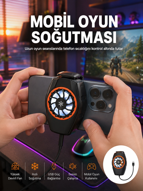 zeyta12 Telefon Soğutucu Cep Telefon Soğutma Fanı Radyatör zeytan45