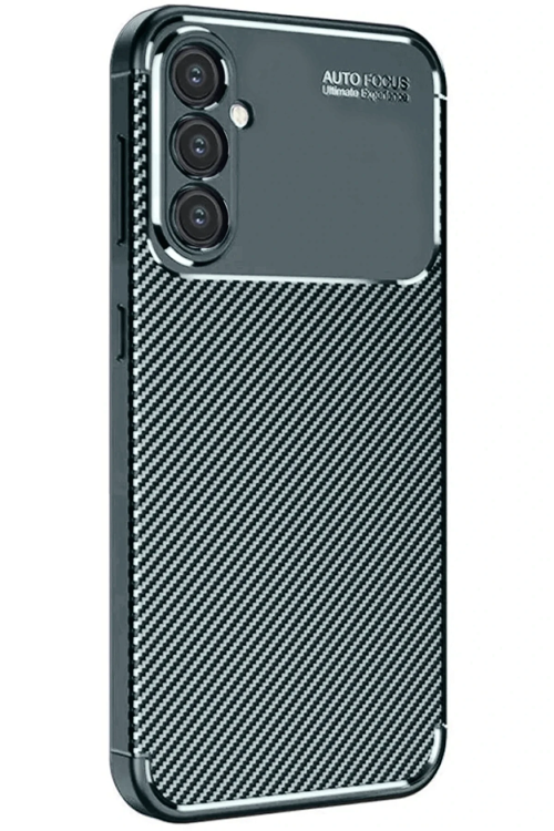 Zentya4516 Mey İthalat® Samsung Galaxy A26 Kılıf Auto Focus Karbon Kapak - Koyu Yeşil Zd4526