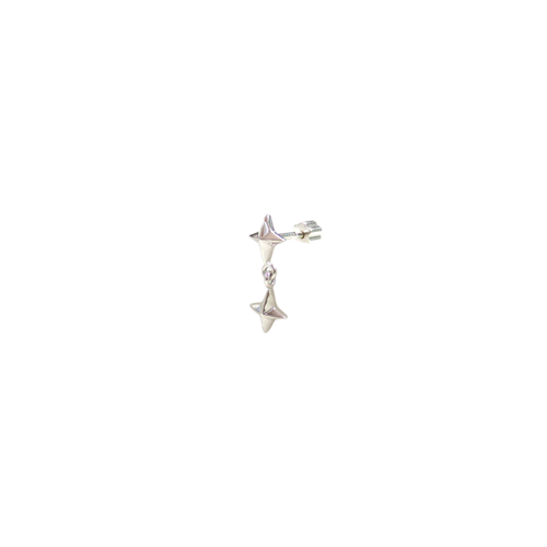 SALLANTILI KUTUP GÜMÜŞ TRAGUS PIERCING - RODYUM BEYAZ