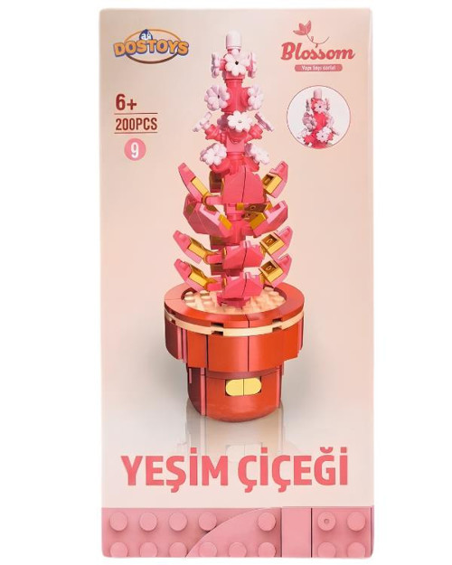 Yapı Taşı Serisi Çiçek Yapım Seti Yeşim Çiçeği 200 Parça