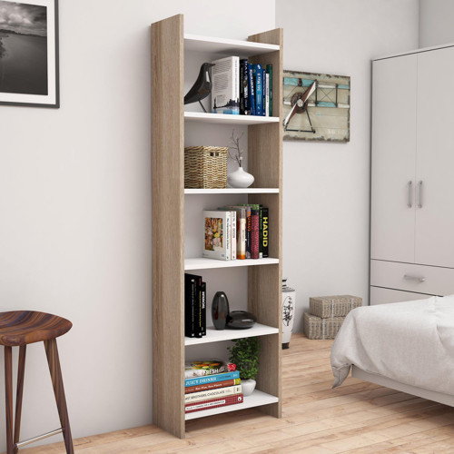W6020 Gülçiçek Kitaplık Ceviz/Beyaz 48.6cm