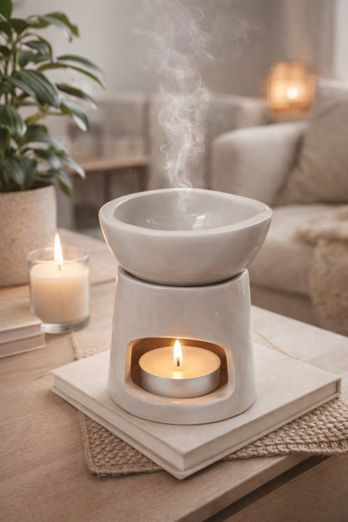 Cogo Ceramic El Yapımı Buhurdanlık Mum ve Aroma Yağı Hediyeli Bohem Seri