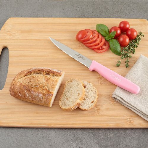 Basic Dişli Sebze Bıçağı Pembe 11 cm