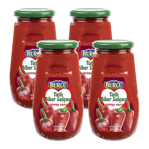 Tatlı Biber Salçası 600 gr Cam 4 lü