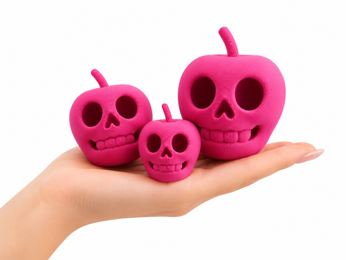 3'lü Halloween Dekoratif Kuru Kafa Elma Süs Seti 🍎💀 Masa, Raf ve Parti Dekoru | Cadılar Bayramı
