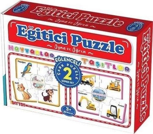 Çark Hayvanlar 60 Parça Puzzle