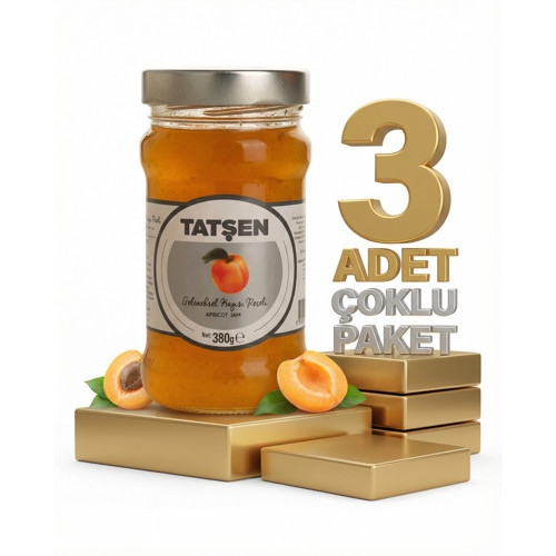 Cam Reçel Kayısı 3x380 Gr