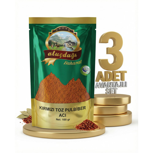 Acı Kırm Toz Biber 3x100 Gr