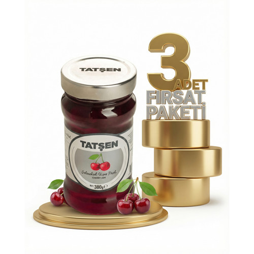 Cam Reçel Vişne 3x380 Gr