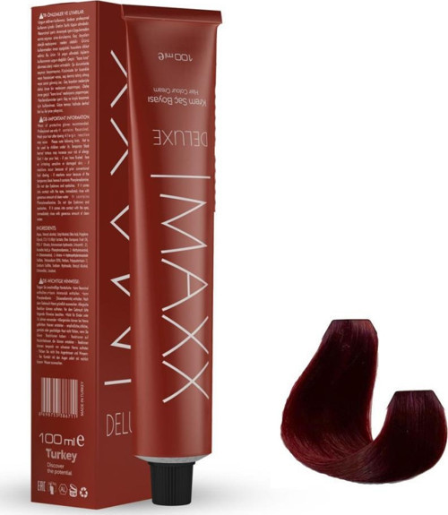 Deluxe Tüp Boya 66.46 Ateş Kızılı 60 ml x 3 Adet + Sıvı Oksidan 3 Adet