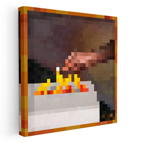 Kare Kanvas Tablo Match Piksel Minecraft Tablosu Ev Ofis Salon Duvar Dekoru
