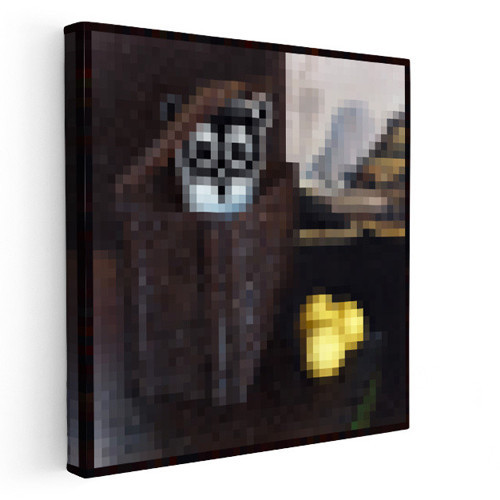 Kare Kanvas Tablo Owlemons Piksel Minecraft Tablosu Ev Ofis Salon Duvar Dekoru