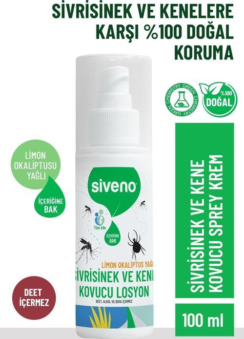 Sivrisinek Ve Kene Kovucu Sprey Losyon Bitkisel Tüm Vücut İçin Aile Boy 100 ml