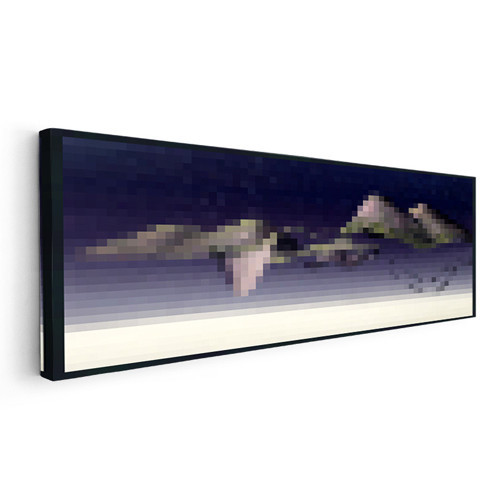 Yatay Panoramik Kanvas Tablo Lowmist Piksel Minecraft Tablosu Ev Ofis Salon Duvar Dekoru