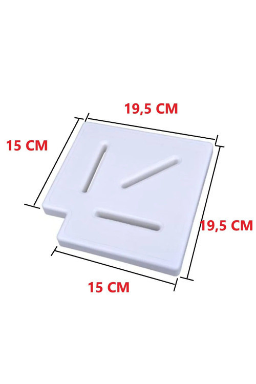 Taşma Izgarası Köşe Parçası 90° Plastik 15 Cm