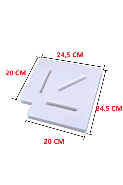 Taşma Izgarası Köşe Parçası 90° Plastik 20 Cm