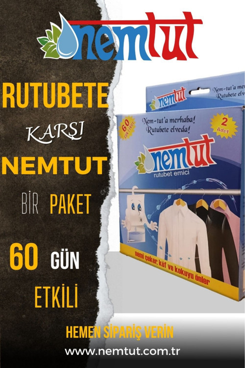 Kıyafet Dolabı Nemçek Nem Çekici Nem Emici Rutubet Alici Küf Önleyici Koku Giderici 500 gr 2 Paket