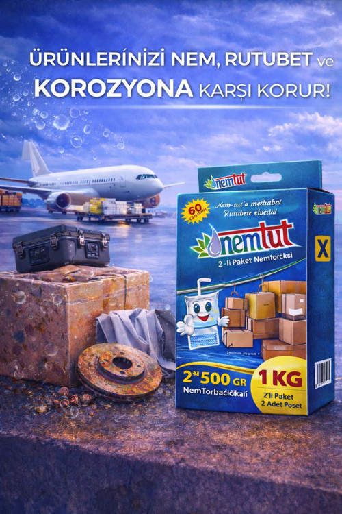 Lojistik Nem Rutubet Giderici Korozyon Önleyici Koku Giderici 2 Kutu 4 Paket 2 KG