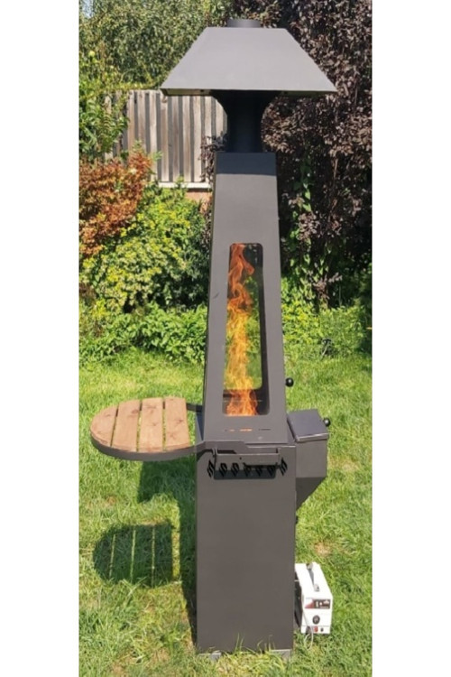 flamestove Volkano 4 Camlı Pelet Yakıtlı Şömine