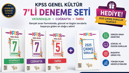 KPSS GENEL KÜLTÜR DENEME SETİ-KPSS 2025 ÇIKMIŞ SORULAR FASİKÜLÜ HEDİYELİ!!