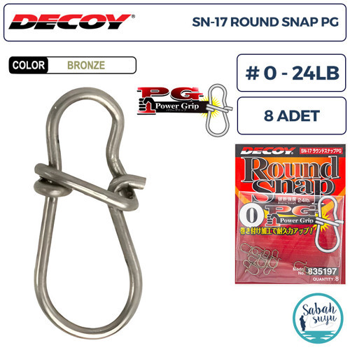 SN-17 Round Snap PG Klips #0 24lb Bronze (8 Adet)