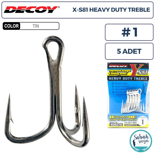 Y-S81 Heavy Duty Treble Üçlü İğne TIN #1 (5 Adet)