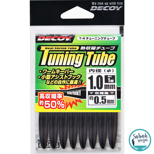 T-4 Tuning Tube Makaron 1.0mm 1mt Siyah