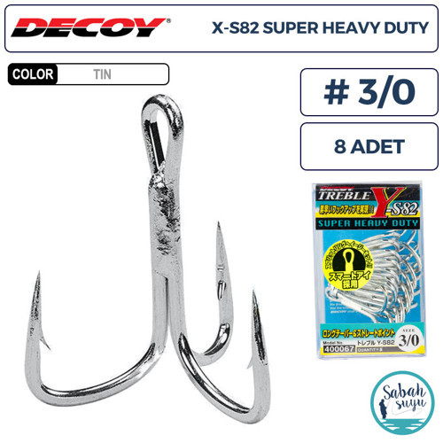 Y-S82 Super Heavy Duty Treble Üçlü İğne TIN #3/0 (8 Adet)