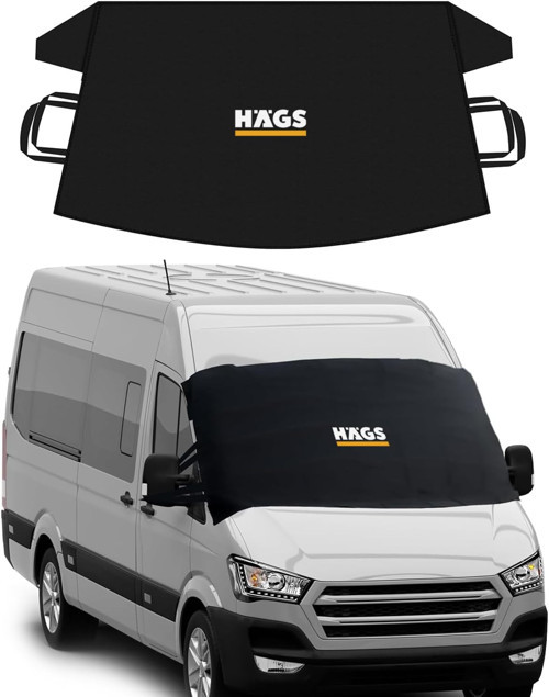 Haegs Buz ve Kar Önleyici Araç Ön Cam Örtüsü Brandası / Ağır Hizmet Tipi 600D Oxford Kumaş
